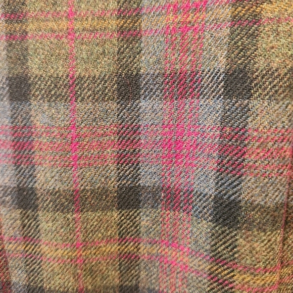 Vintage Wool Blend Plaid Jacket Women’s Size 18 Zip Front Classic Fall Coat - Picture 2 of 9